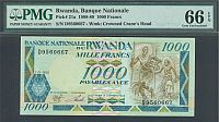 Rwanda, Banque Nationale, P-21a, 1988-89 1000 Francs, D9560667, GemCU, PMG66-EPQ